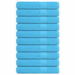 Handdoeken 10 st 360 g/m 100x200 cm 100% katoen turquoise
