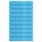 Handdoeken 10 st 360 g/m 100x200 cm 100% katoen turquoise