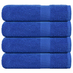 Douchehanddoeken 4 st 70x140 cm 360 g/m 100% katoen blauw
