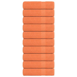 Handdoeken 10 st 50x100 cm 360 g/m 100% katoen oranje