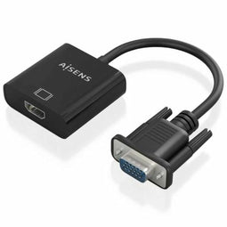 Adapter HDMI naar VGA Aisens A115-0873 20 cm Zwart