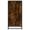 Schoenenrek 48x38x97,5 cm bewerkt hout gerookt eikenkleurig