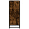 Schoenenrek 48x38x97,5 cm bewerkt hout gerookt eikenkleurig