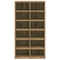Schoenenrek 54x34x100,5 cm bewerkt hout artisanaal eikenkleur
