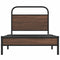 Bedframe zonder matras bewerkt hout bruin eikenkleur 100x200 cm