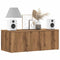 Tv-meubel 80x34x30 cm bewerkt hout artisanaal eikenkleur