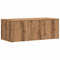 Tv-meubel 80x34x30 cm bewerkt hout artisanaal eikenkleur