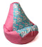Sako tas poef Perenprint roze-unicorn XXL 140 x 100 cm