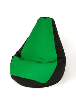 Sako tas poef Peer zwart en groen XL 130 x 90 cm