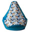 Sako tas poef peerprint blauw - Frozen L 105 x 80 cm