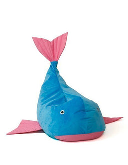 Sako tas poef walvis blauw-roze L 110 x 80 cm