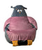 Sako zakpoef Sowa grijs-roze L 105 x 80 cm