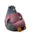 Sako zakpoef Sowa grijs-roze L 105 x 80 cm