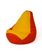 Sako tas poef peer rood-geel XXL 140 x 100 cm