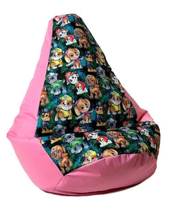 Sako tas poef Perenprint roze-PAW Patrol XXL 140 x 100 cm