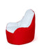 Zak Sako Boss poef rood en wit XXL 140 x 90 cm