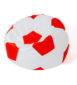 Sako tas poef bal wit-rood XL 120 cm