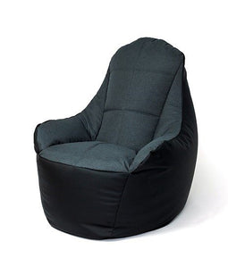 Sako Boss zwart-grafiet tas poef XXL 140 x 90 cm
