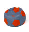 Voetbal Sako tas poef grijs-rood XXL 140 cm