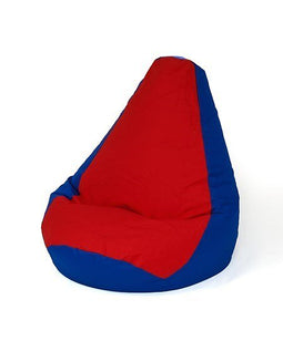 Sako peervormige poef donkerblauw-rood XL 140 x 100 cm