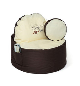 Sako poef koffie bruin-beige XXL 120 x 80 cm