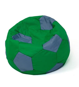 Voetbal Sako tas poef groen-grijs XXL 140 cm