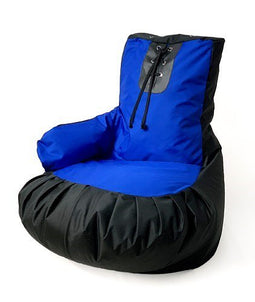 Sako tas poef bokshandschoen zwart-blauw XL 100 x 80 cm