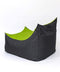 Sako tas poef Tron zwart-groen XXL 140 x 90 cm