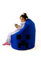 Sako tas poef Minecraft blauw XXL 110 x 90 cm