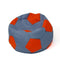 Voetbal Sako tas poef grijs-rood XL 120 cm