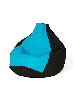 Sako tas poef Pear zwart en blauw L 105 x 80 cm