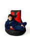 Sako tas poef bokshandschoen zwart-rood XL 100 x 80 cm