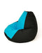 Sako tas poef Pear zwart en blauw XXL 140 x 100 cm