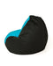 Sako tas poef Pear zwart en blauw XXL 140 x 100 cm