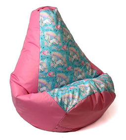 Sako tas poef Perenprint roze-unicorn XL 130 x 90 cm