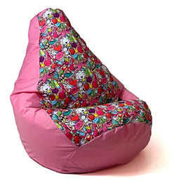 Sako tas poef peer print roze fee XXL 140 x 100 cm