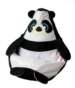 Sako tas poef Panda zwart-wit L 105 x 80 cm