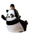 Sako tas poef Panda zwart-wit L 105 x 80 cm