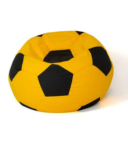 Voetbal Sako tas poef geel-zwart XXL 140 cm