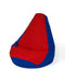 Sako peervormige poef donkerblauw-rood XL 130 x 90 cm