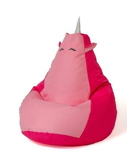 Sako tas poef Eenhoorn roze-lichtroze L 105 x 80 cm