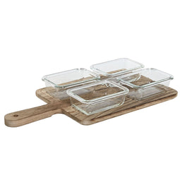 Snackdienblad Home ESPRIT Natuurlijk 350 ml 39,5 x 20 x 5 cm