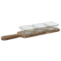 Snackdienblad Home ESPRIT Natuurlijk 140 ml 43 x 10 x 5,5 cm