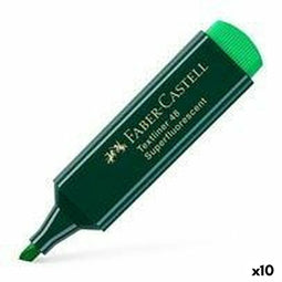 Fluorescerende Markeerstift Set Faber-Castell Textliner 48 Groen (10 Stuks)
