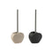 Toiletborstel Home ESPRIT Grijs Crème Hars Roestvrij staal 13,5 X 10 X 37 cm (2 Stuks)