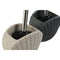 Toiletborstel Home ESPRIT Grijs Crème Hars Roestvrij staal 13,5 X 10 X 37 cm (2 Stuks)