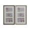 Fotolijsten Home ESPRIT Wit Bruin Grijs Kristal polyestyreen Stads 23 X 3 X 41 cm (2 Stuks)