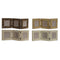 Fotolijsten Home ESPRIT Bruin Beige Natuurlijk Ivoor Kristal polyestyreen 47 X 2 X 16 cm (4 Stuks)