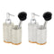 Zeepschaal Home ESPRIT Beige Grijs Zilverkleurig Bamboe Roestvrij staal Dolomite 11,5 x 6,5 x 18,...