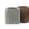 Glas Home ESPRIT Bruin Grijs Keramiek 8,5 x 8,5 x 10 cm (2 Stuks)
